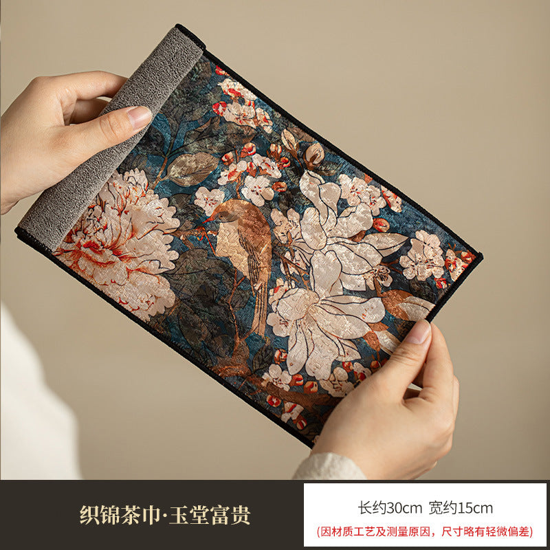 Authentic Vintage Ultra-Absorbent Waffle-Weave Gongfu Tea Mat Towel - 30x20cm Teaware Accessories
