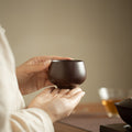Authentic Purple Rock Mineral Handcrafted Luohan Ceramic Master Teacup - 90ml Gongfu Tasting Cup