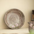 Hand-Painted Coarse Stoneware Old Rock Clay Lily Teapot Stand & Platter Tray - 18cm Teaware Accessories