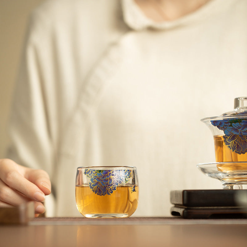 Thickened Crystal-Textured Borosilicate Glass Master Teacup - 90ml Anti-Scald Tasting Cup