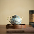 Authentic Jingdezhen Blue & White Huoshihong Dunhuang Flying Apsaras Ceramic Teapot - 190ml Gongfu Pot