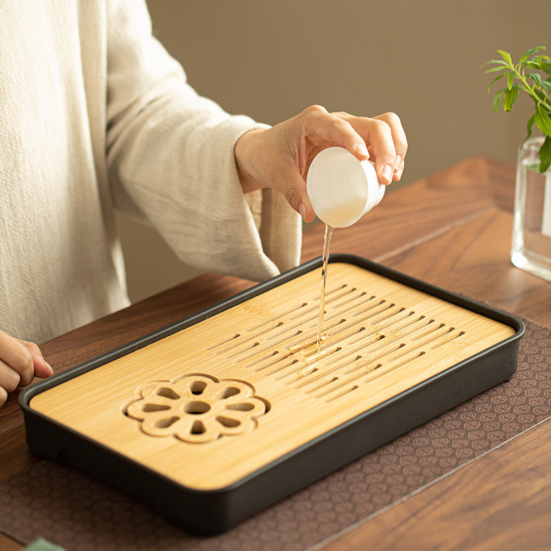 Minimalist Modern Dual-Mode Water Storage & Drainage Dry-Brewing Teaware Tray - 30cm Teaware Accessories