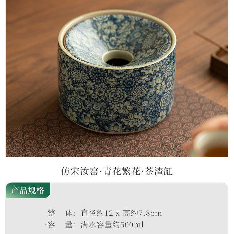 Authentic Jingdezhen Old Pottery Clay Tea Waste Water Basin (Jianshui) - 900ml Teaware Accessories
