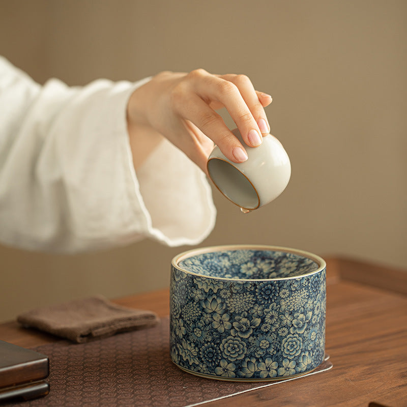 Authentic Jingdezhen Old Pottery Clay Tea Waste Water Basin (Jianshui) - 900ml Teaware Accessories