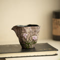 Handcrafted Old Rock Mud Coarse Stoneware Lily Blossom Fairness Pitcher - 200ml Gongfu Tea Fairness Cup