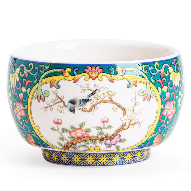Handcrafted Dehua Mutton Fat Jade Enamel Luohan Master Teacup - 90ml Gongfu Teacup
