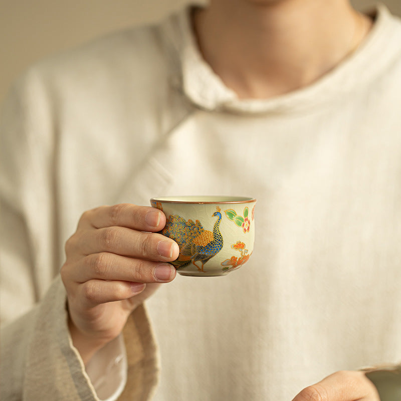Authentic Jingdezhen Ru Ware Sky Blue Celadon Crackle Master Tasting Cup - 80ml Gongfu Teacup