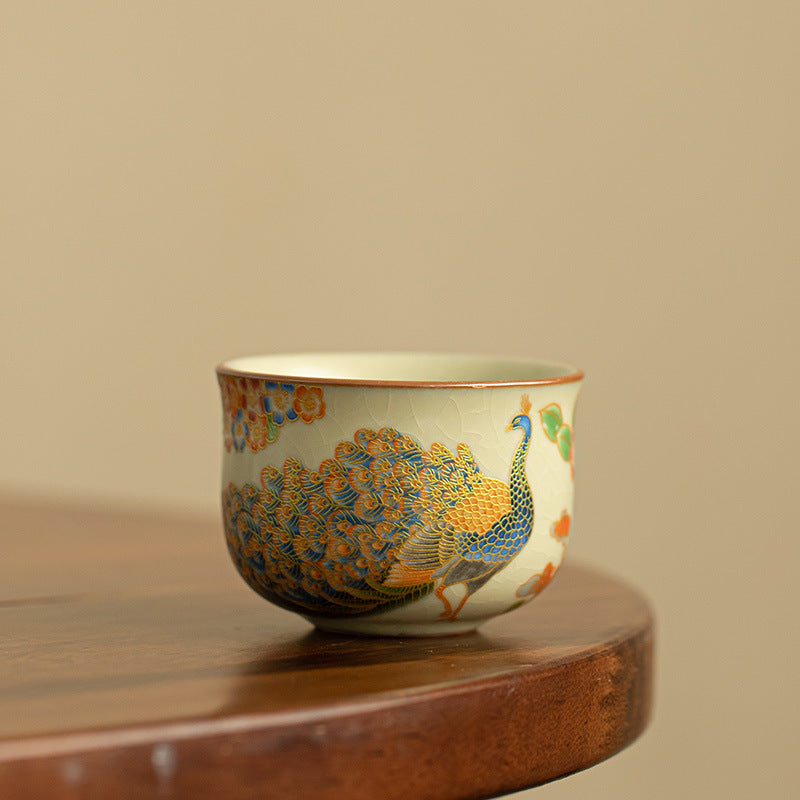Authentic Jingdezhen Ru Ware Sky Blue Celadon Crackle Master Tasting Cup - 80ml Gongfu Teacup