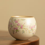 Authentic Ru Ware Peach Blossom Dragon Egg Master Tasting Cup - 90ml Gongfu Teacup