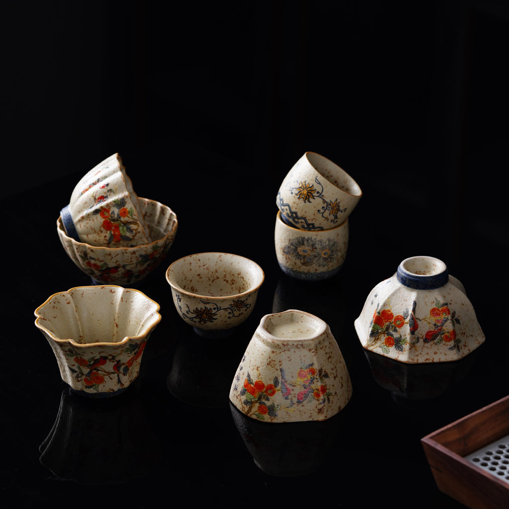 Authentic Blue & White Huoshihong Vintage Ceramic Master Teacup - 80ml Gongfu Cup