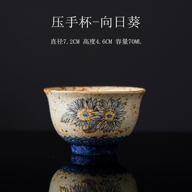 Authentic Blue & White Huoshihong Vintage Ceramic Master Teacup - 80ml Gongfu Cup