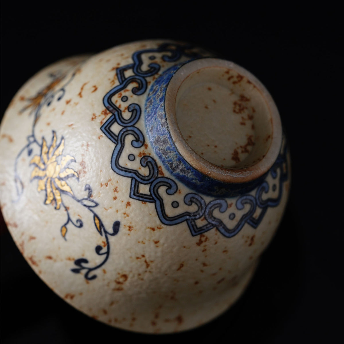 Authentic Blue & White Huoshihong Vintage Ceramic Master Teacup - 80ml Gongfu Cup