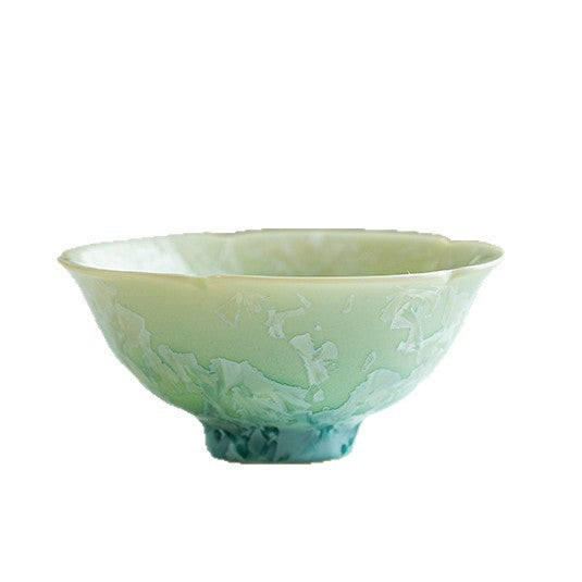 Authentic Crystalline Gradient Flower-Petal Flared Master Teacup - 85ml Gongfu Cup