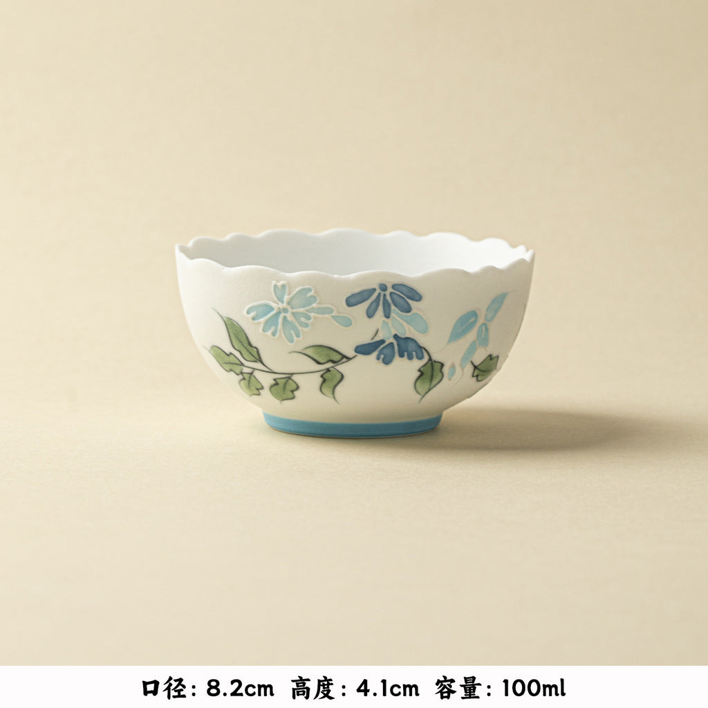 Authentic Blue Sprout Solo Ceramic Teapot & Cup Travel Set - Minimalist 1-Pot + 1-Cup Suite