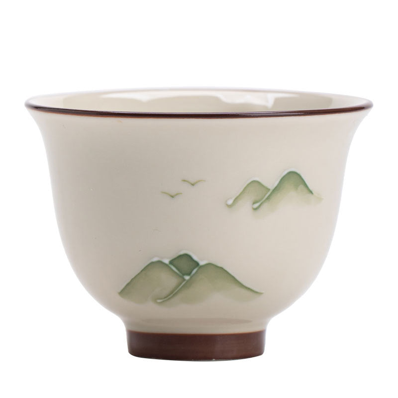 Authentic Jingdezhen Hand-Painted Landscape Shanshui Porcelain Master Teacup - 70ml Gongfu Teacup