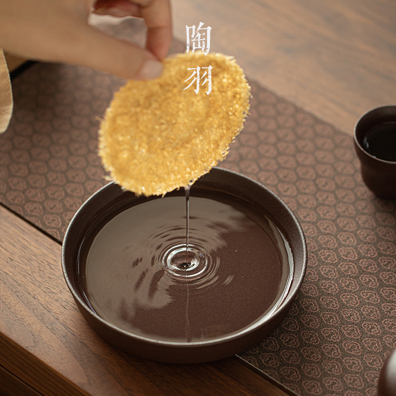 Neo-Chinese Purple Rock Mineral Xianlu Pot Bearer & Platter Tray - 19cm Teaware Accessories