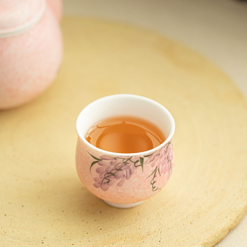 Authentic Rock Mineral White Mist Wisteria Yuanrong Anti-Scald Teacup - 85ml Master Cup