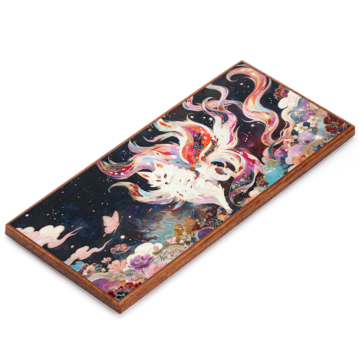 Authentic Handcrafted Heavy Bamboo Nine-Tailed Fox Dry-Brewing Tea Tray - 28cm Teaware Accessories