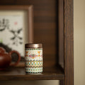 Authentic Jingdezhen Antique Enamel Peacock Motif Portable Ceramic Tea Caddy - 80g Airtight Ceramic Tea Caddy Storage Jar