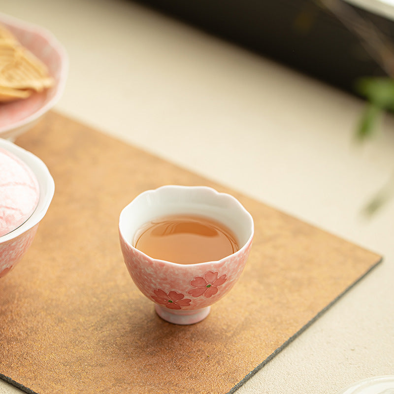 Authentic Jingdezhen Hand-Painted Kohiki Cherry Blossom Master Teacup - 75ml Gongfu Teacup