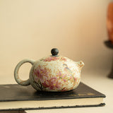 Authentic Jingdezhen Flint Red Blue & White Magnolia Xishi Teapot - 200ml Gongfu Teapot