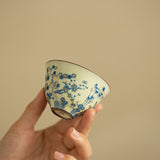 Authentic Jingdezhen Hand-Painted Blue & White Three Friends of Winter Master Teacup - 85ml Gongfu Teacup