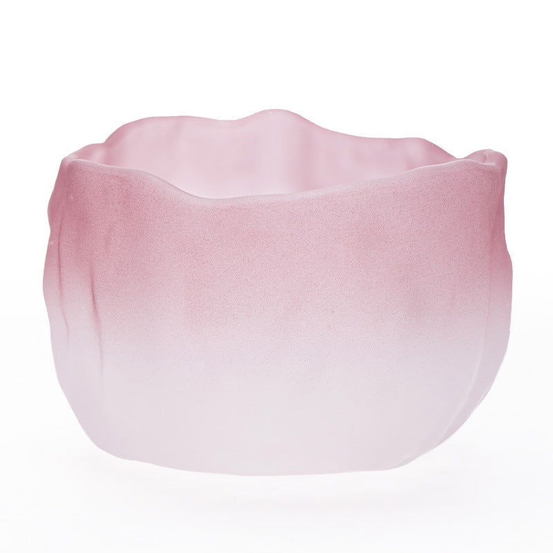 Handcrafted Frosted Amethyst Liuli Crystal Glass Master Teacup - 80ml Gongfu Teacup