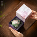 Authentic Hand-Painted Peony Pedestal High-Stem Master Teacup - 75ml Anti-Scald Gongfu Cup