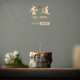 Authentic Dunhuang Coarse Stoneware Stick & Coil Censer Incense Holder - Teaware Accessories