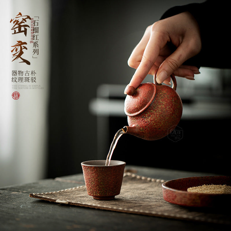 Authentic Old Rock Clay Kiln-Change Yaobian Ceramic Teapot - 185ml Fast-Pour Gongfu Pot
