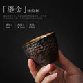 Authentic Handcrafted Coarse Stoneware Master Tasting Cup - 75ml Vintage Gongfu Teacup