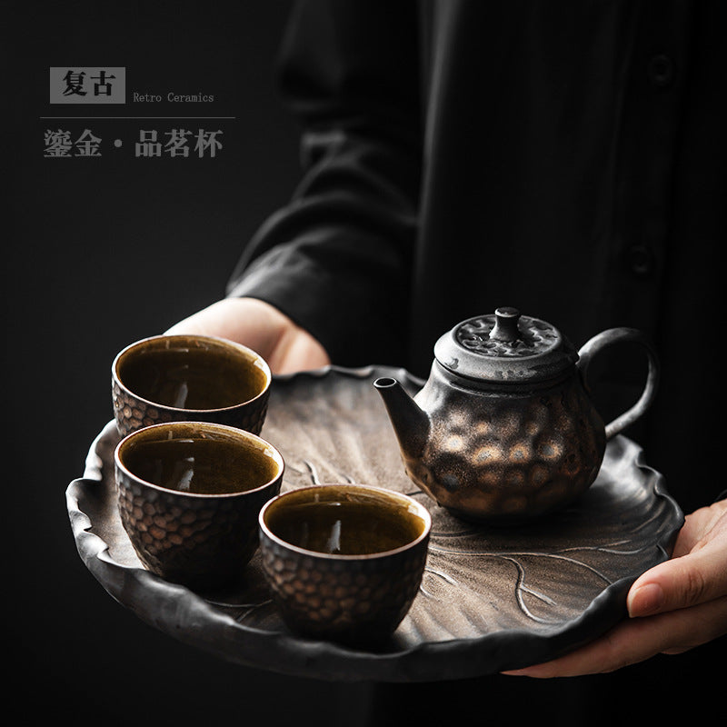 Authentic Handcrafted Coarse Stoneware Master Tasting Cup - 75ml Vintage Gongfu Teacup
