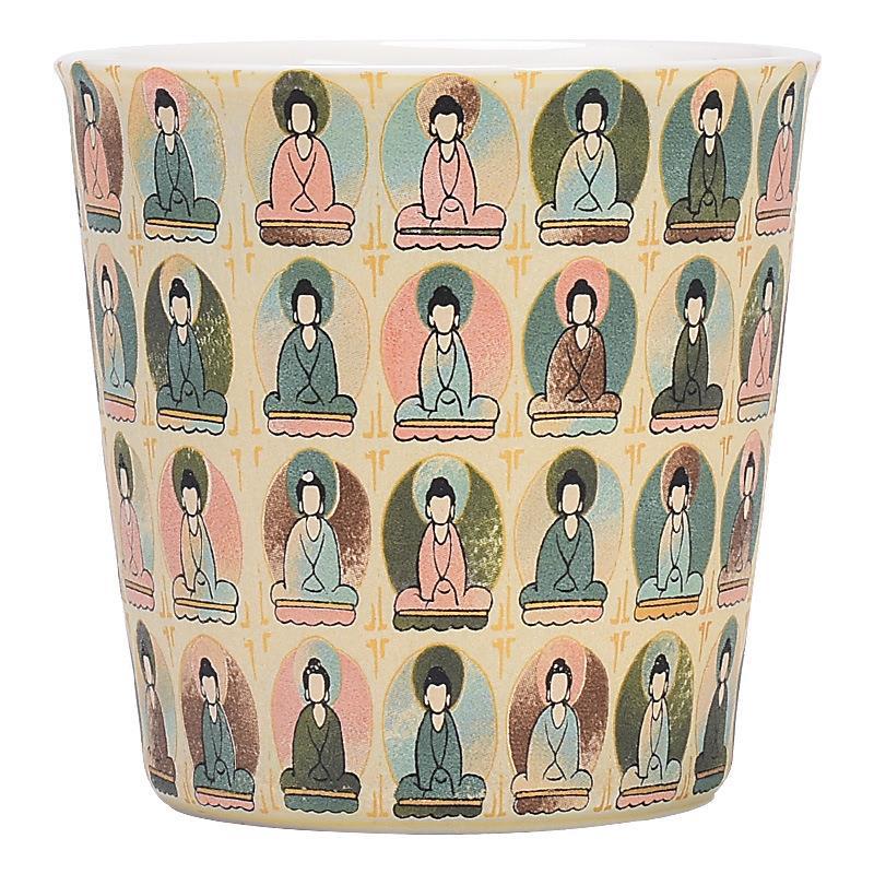 Authentic Dunhuang Grottoes Thousand Buddhas Large Ceramic Zen Mug - 320ml Office & Tea Cup