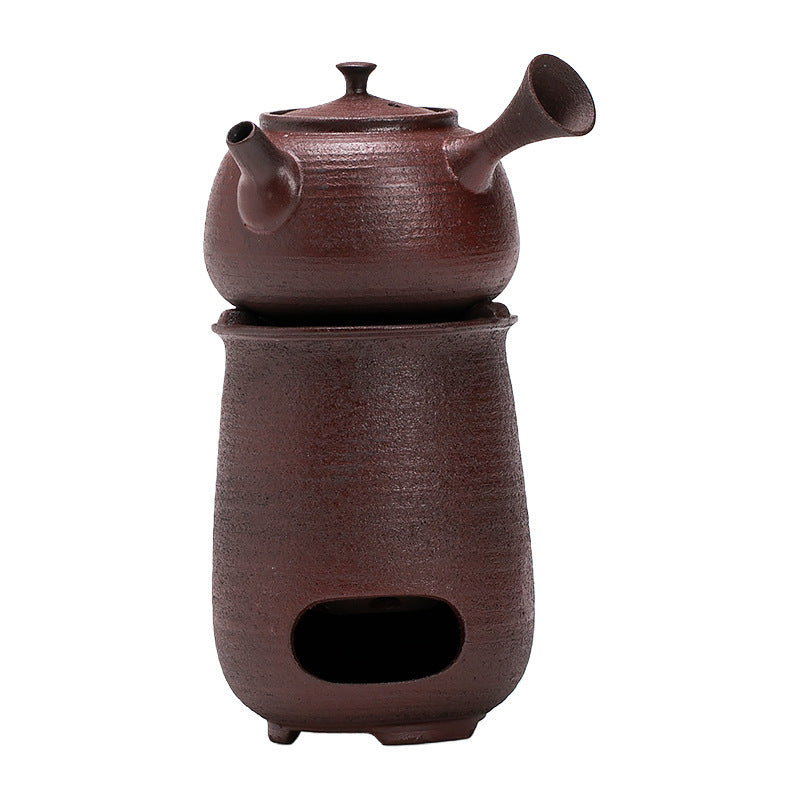 Authentic Ceramic Alcohol Stove & Side-Handle Tea Boiling Set - Complete Outdoor Hearth Suite
