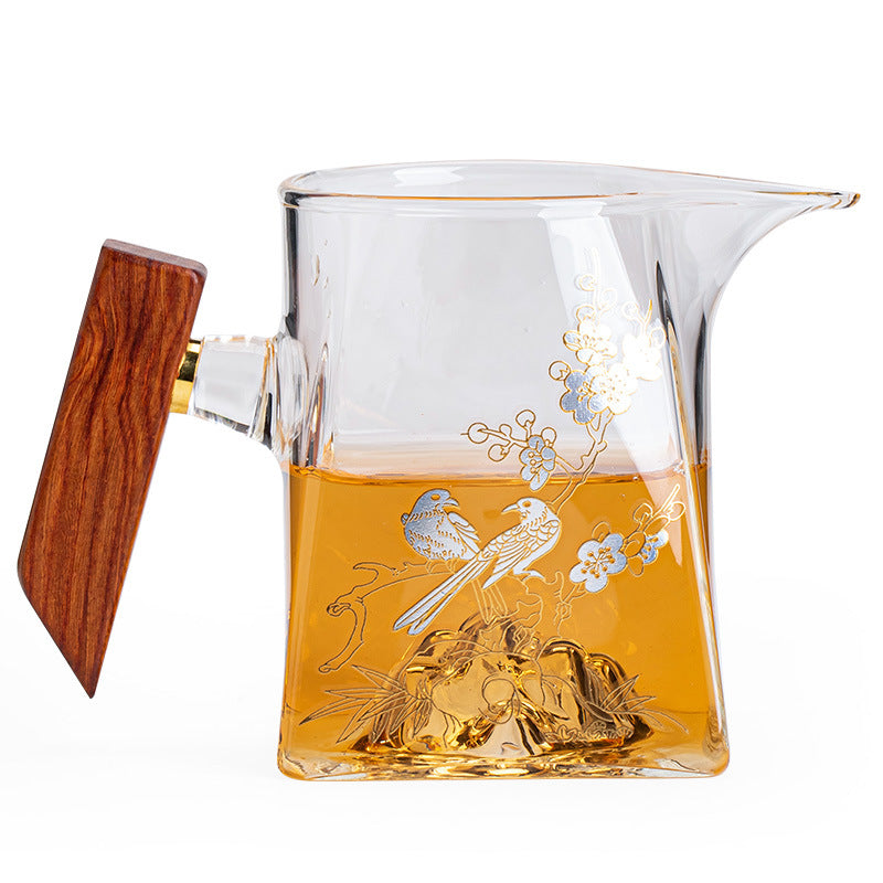 High Borosilicate Heat-Resistant Glass Handled Tea Fairness Pitcher - 250ml
