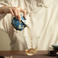 Authentic Jingdezhen Ru Ware Yuan Blue & White Hovering Ingot Sancai Gaiwan Tea Bowl - 160ml