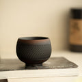 Authentic Raw Mineral Purple Pottery Chatter-Pattern San Cai Gaiwan - 170ml Anti-Scald Tea Bowl