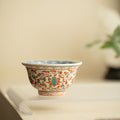 Authentic Jingdezhen Hand-Painted Antique Fencai Interlocking Lotus Yashou Master Teacup - 90ml Gongfu Teacup