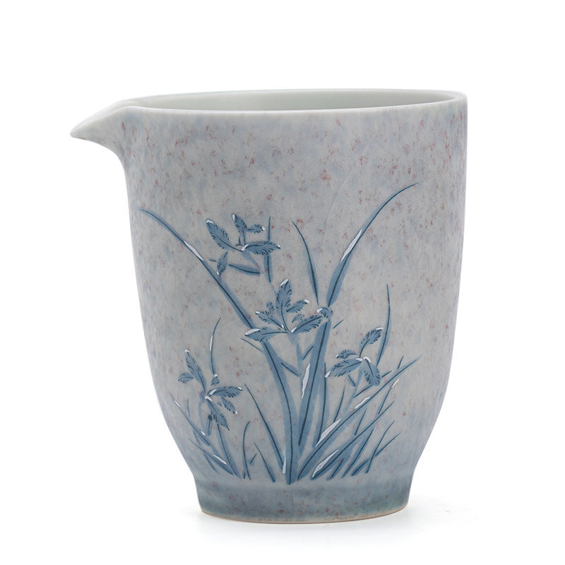 Authentic Jingdezhen Hand-Painted Dancing Orchid Porcelain Tea Fairness Pitcher - 190ml