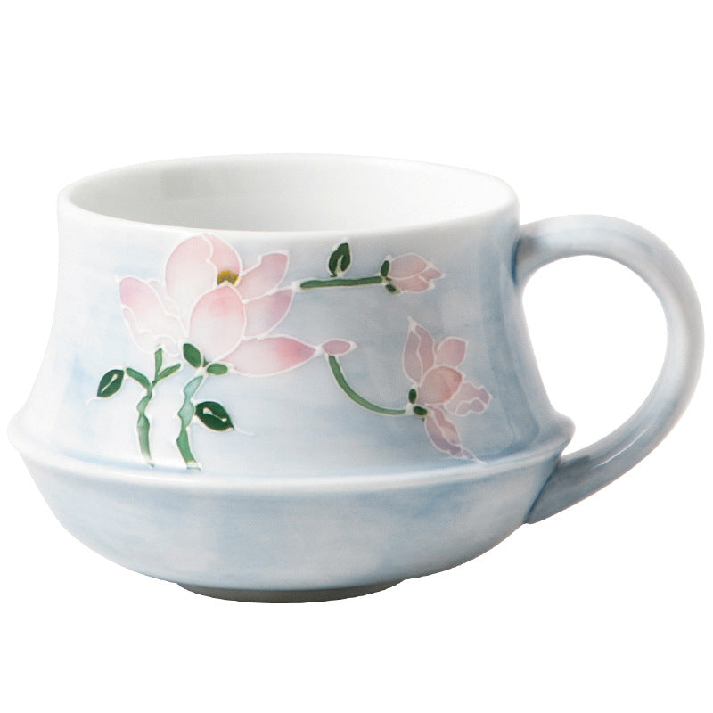 Authentic Misty Magnolia Hand-Painted Ceramic Tea & Coffee Cup - 260ml Afternoon Cup