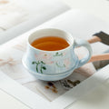 Authentic Misty Magnolia Hand-Painted Ceramic Tea & Coffee Cup - 260ml Afternoon Cup