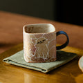 Authentic Huoshihong Hand-Painted Nine-Tailed Fox Square-Column Mug - 320ml Office Cup