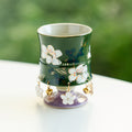 Authentic Hand-Painted Jasmine Bamboo-Joint High-Stem Master Teacup - 75ml Gongfu Cup