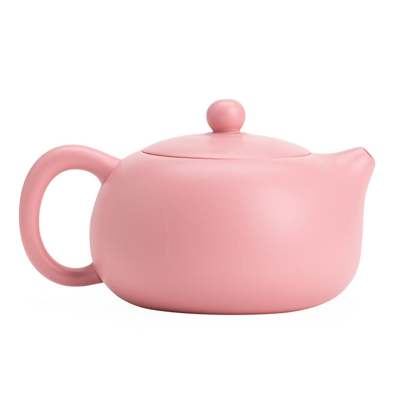 Handcrafted Raw Mineral Purple Clay Xishi Ceramic Teapot - 180ml Gongfu Steeping Teapot Gift Box