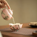 Authentic Jingdezhen Rock Mineral White Dancing Butterfly Flared Teacup - 80ml Gongfu Master Cup