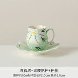 Authentic Rock Mineral White Green Vine Snow Ceramic Mug - 320ml Office Tea & Coffee Cup