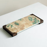 Authentic Green Bamboo Rectangular Dry-Brewing Tea Tray - 26cm Teaware Accessories