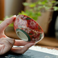 Authentic Terracotta Madder Red Hand-Painted Jasmine Chenming Master Cup - 85ml Teacup