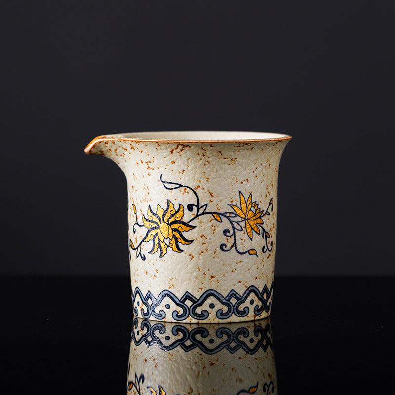 Authentic Blue & White Huoshihong 24K Gilded Ceramic Fairness Pitcher - 220ml Cha Hai