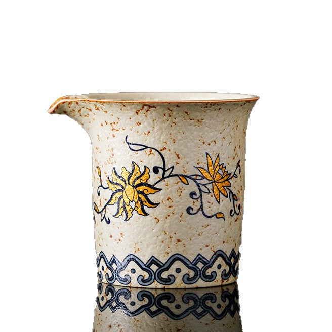 Authentic Blue & White Huoshihong 24K Gilded Ceramic Fairness Pitcher - 220ml Cha Hai